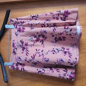 Charlotte Russe Skater Skirt Pink Floral XS